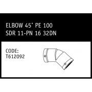 Marley Friatec Elbow 45° PE 100 SDR 11-PN 16 32DN - T612092